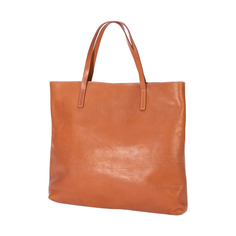 Tas Tote Kulit Kecokelatan